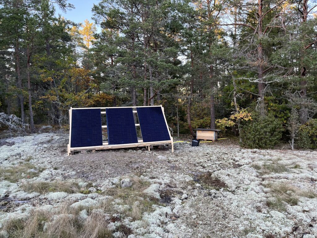 Solcellspaneler för drift av räknare