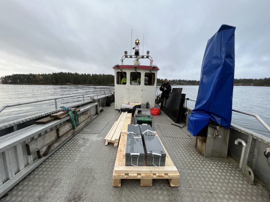 Transport av räknare med båt